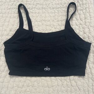 ALO modal crop tank with built in bra